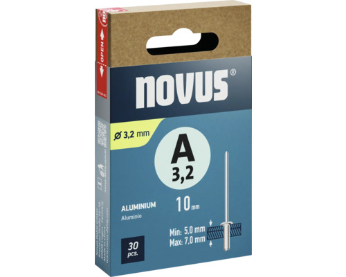 Paquet de rivets aveugles en aluminium, diamètre 3,2 mm, longueur 10 mm