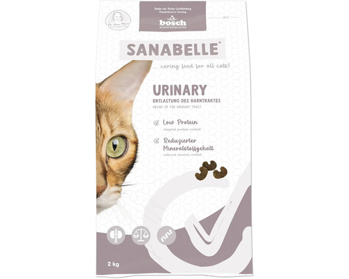 Sanabelle Urinary Katzenfutter zur Entlastung der Harnwege, 2 kg Packung