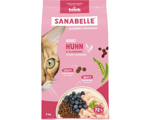 Sanabelle Adult Huhn und Blaubeeren Katzenfutter 2 kg