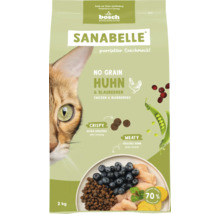 Aliment sec pour chat Sanabelle au poulet et aux myrtilles