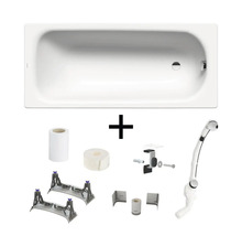 Baignoire rectangulaire avec accessoires d''installation