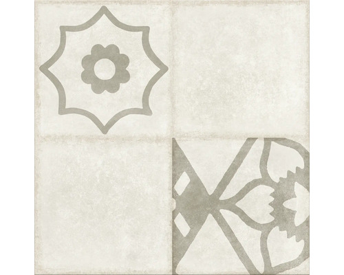 Carreau avec motifs floraux