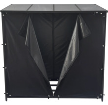 Schwarzes Möbelschutzhaus mit Reißverschlussöffnung