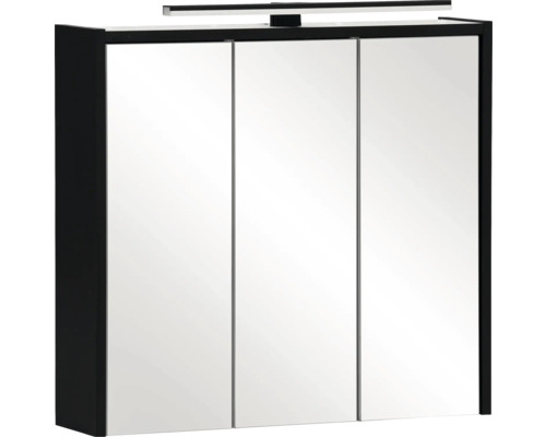Armoire de toilette avec trois portes et éclairage
