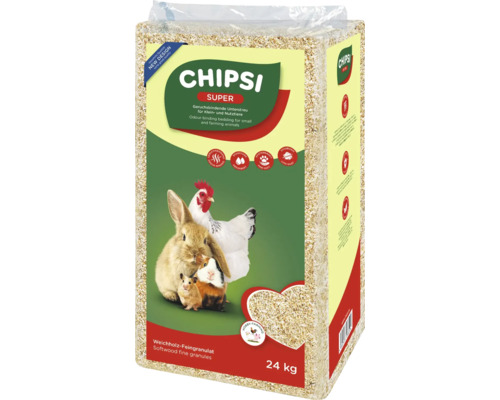 Litière pour petits animaux CHIPSI SUPER, paquet de 24 kg