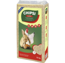 Litière CHIPSI SUPER en granulés fins de bois tendre, sac de 15 kg