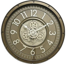 Dekorative Wanduhr mit sichtbarem Uhrwerk