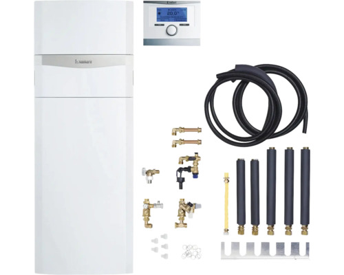 Chaudière à gaz à condensation Vaillant paquet 1.339/5 ecoCOMPACT VSC 206/4-5 150 LL, VRC 700/6 0010029750 Vaillant aroTHERM plus pompe à chaleur air-eau avec accessoires