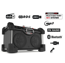 Radio de chantier Perfectpro avec radio numérique, radio FM, port USB et Bluetooth