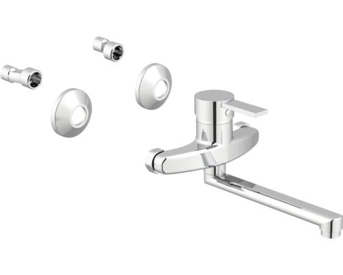 Küchenarmatur mit Zubehör für die Wandmontage