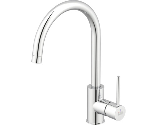 Robinet de cuisine KEO mitigeur KASIA CoolStart et montage rapide par le haut « Topfix » chrome brillant Robinet d''évier en métal