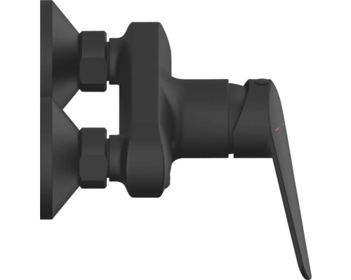 Mitigeur de douche noir mural