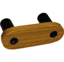Poignée de meuble en bois avec deux poignées