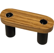 Poignée de meuble en bois avec pieds de fixation