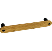 Poignée de porte en bois avec extrémités noires pour meubles
