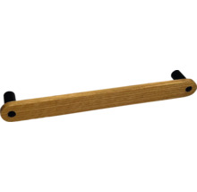 Poignée en bois avec éléments de fixation