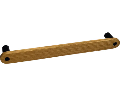 Poignée en bois avec éléments de fixation