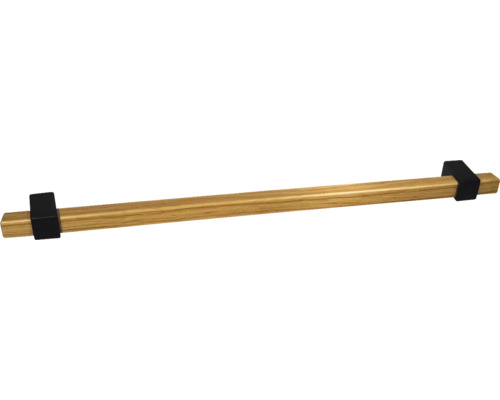 Porte-serviettes en bois avec support noir