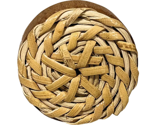 Dessous de plat rond tressé en fibres naturelles