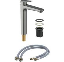 Robinet de lavabo avec accessoires de montage et flexibles de raccordement