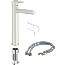 Robinet de lavabo avec flexibles de raccordement et outils de montage
