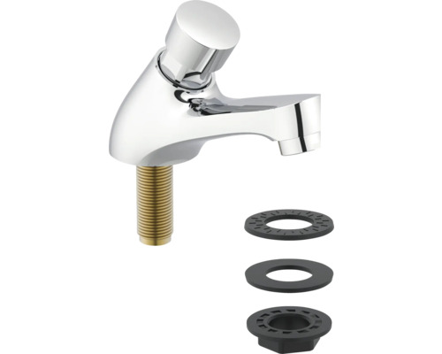 Wasserhahn aus Chrom mit Befestigungsmaterial