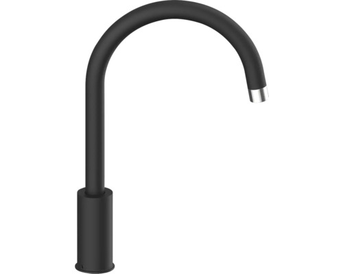 Robinet noir avec bec courbé