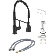 Robinet de cuisine avec ressort spiralé et accessoires
