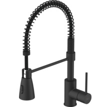 Robinet de cuisine noir avec bec flexible