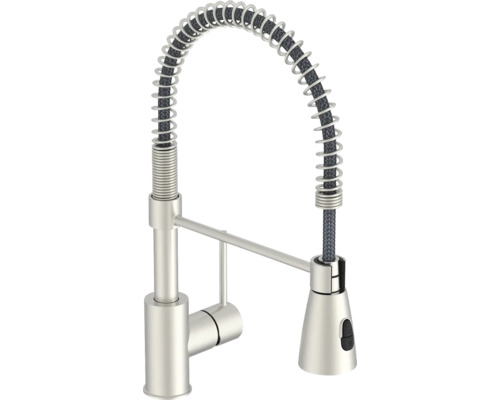 Robinet de cuisine avec col de ressort spiralé et bec