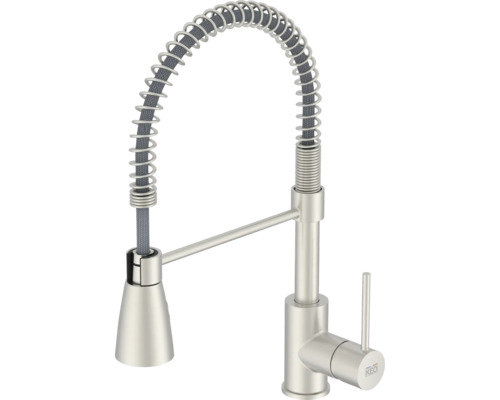 Robinet de cuisine avec ressort spirale et bec