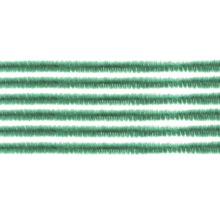 Plusieurs nettoie-pipes verts sont placés côte à côte.