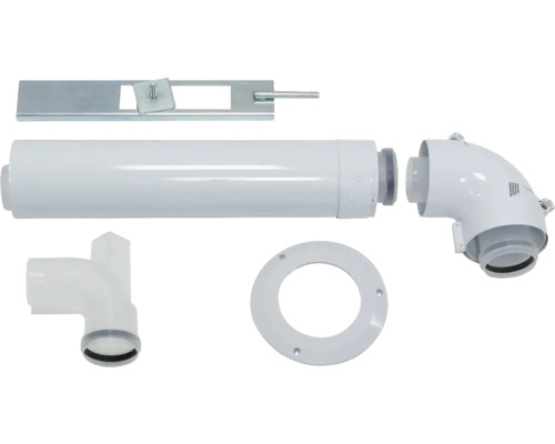 Montage-Set für Dunstabzugshauben mit Rohren, Winkeln und Befestigungsmaterial