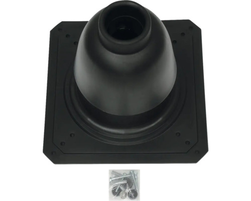 Dachdurchführung für Sanitäranlagen mit Befestigungsmaterial