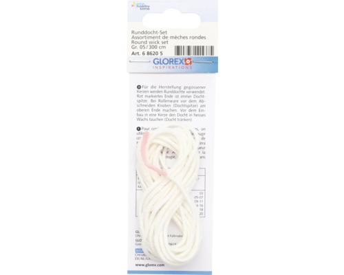 Set de mèches rondes, diamètre 0,5 mm, longueur 300 cm
