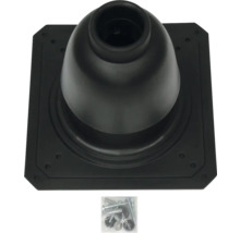 Dachdurchführung für Sanitär-, Heizungs- und Lüftungsleitungen mit Befestigungsmaterial