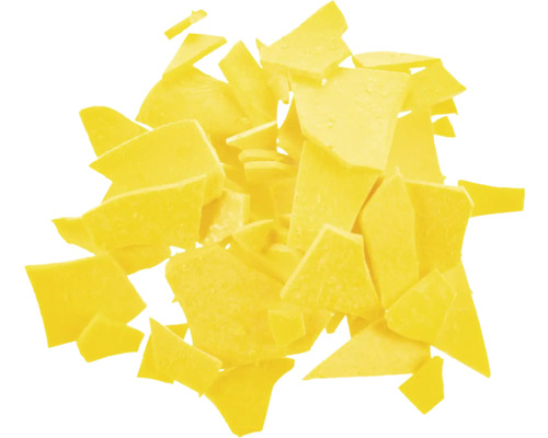 Flocons de cire jaunes