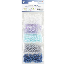 Perles en plastique de différentes couleurs, 6 mm, emballées