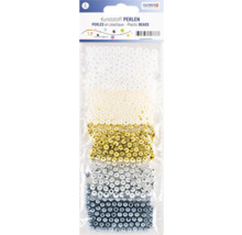 Perles en plastique de différentes couleurs, 6 millimètres, emballées dans un sachet