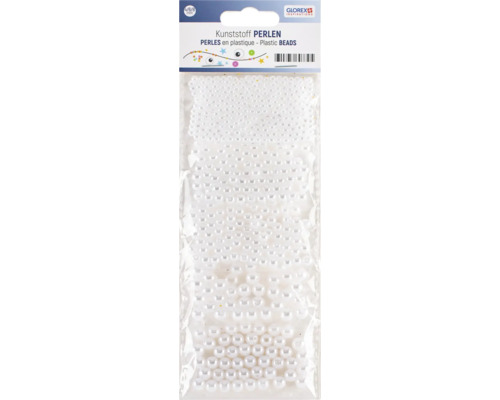 Paquet de perles en plastique de différentes tailles