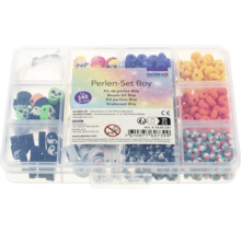 Kit de perles Boy de Glorex dans une boîte de tri avec environ 240 pièces