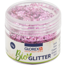 Dose mit grobem, rosa Glorex Bio-Glitzer, 10 Gramm
