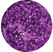 Nahaufnahme von violettem Glitzer