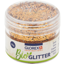 Glorex Bio Glitter in einem transparenten Behälter