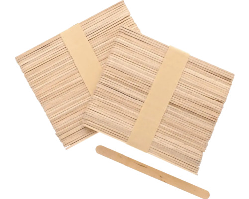 Bastelhölzer natur 10x114 mm 100 Stück Zwei Bündel Bastelholzstäbe aus Holz