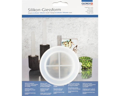 Silikon-Giessform für runde Töpfe von GLOREX