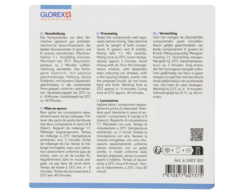 Anweisungen zur Verarbeitung von Glorex Produkten