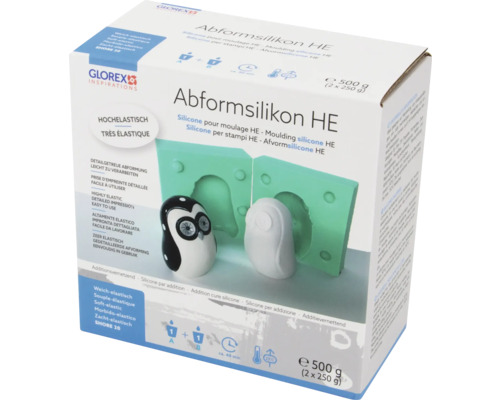 Abformsilikon HE Set mit Silikonformen und gegossener Eulenfigur