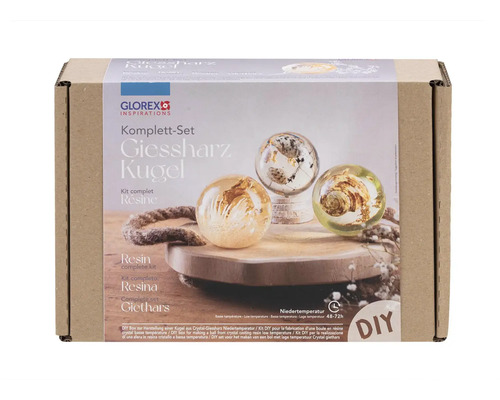 Crystal-Gießharz Komplett-Set Kugel Glorex Giessharz Kugel Komplettset im Karton