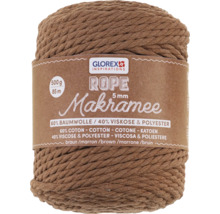 Glorex Makramee Seil, 5 mm, 500 g Rolle aus 60 Prozent Baumwolle und 40 Prozent Viskose und Polyester